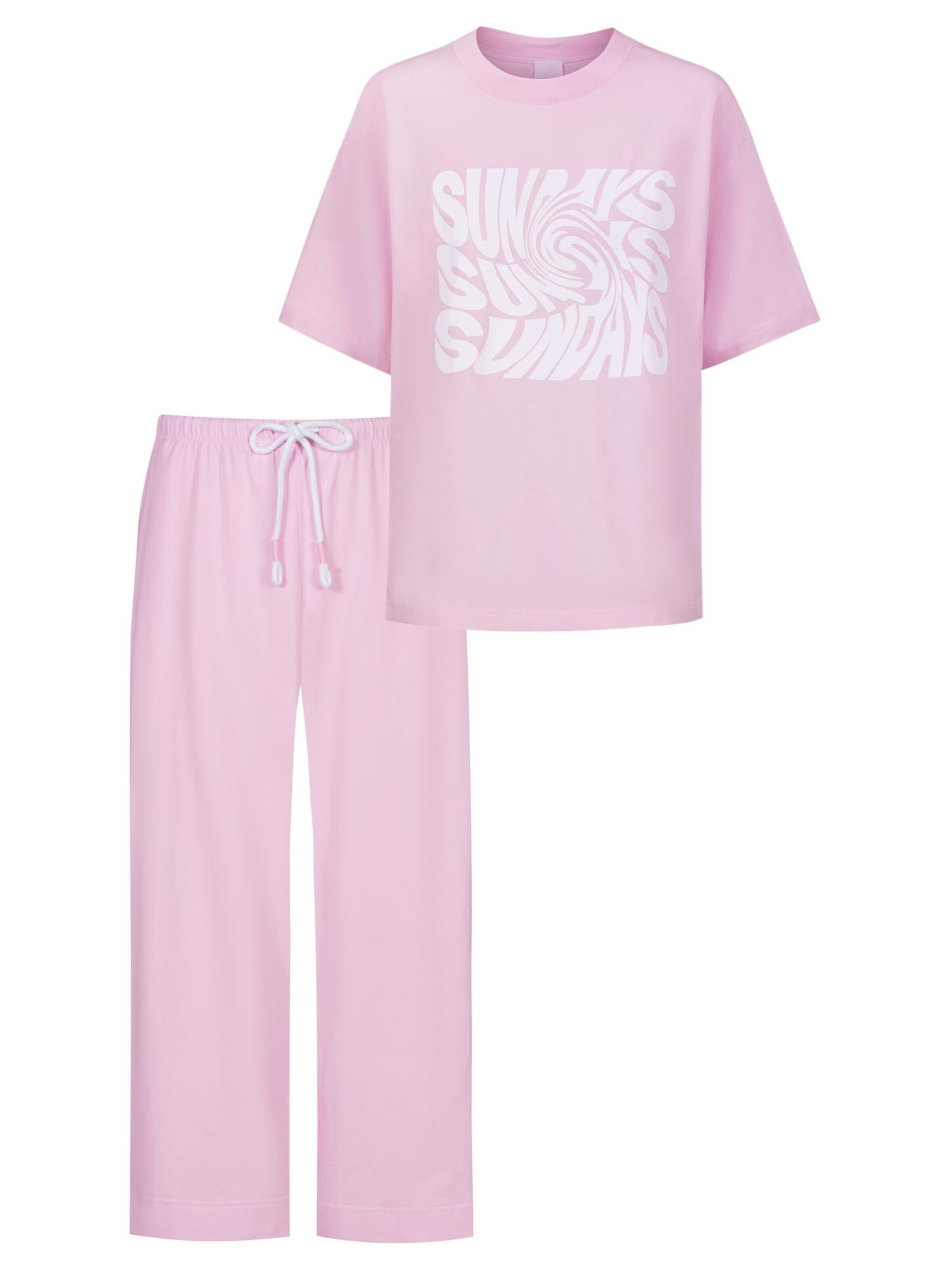 Mey Pajama 'Solid Love' in Pink: front