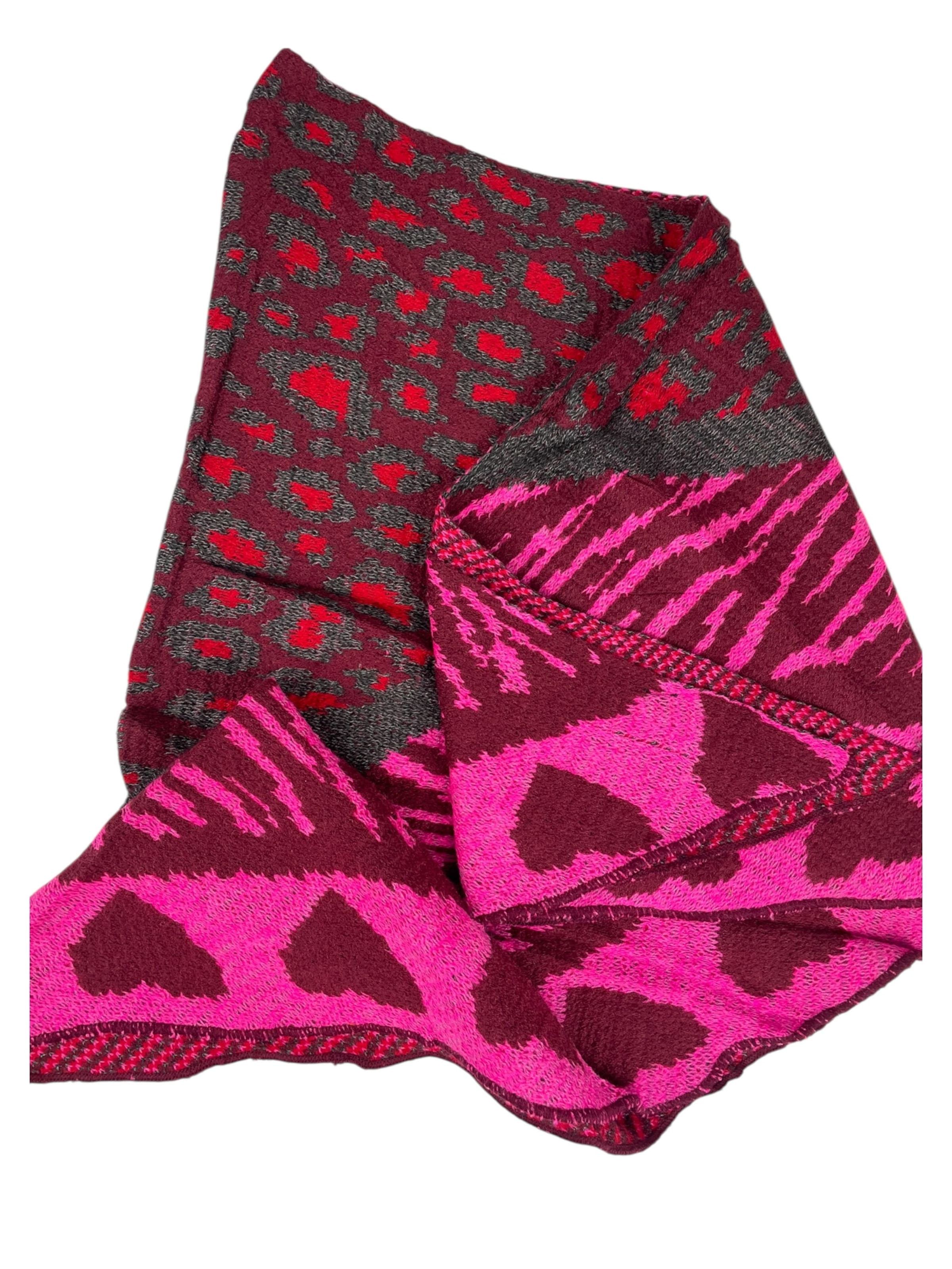 Écharpe 'Leopard' Kumixi en rouge