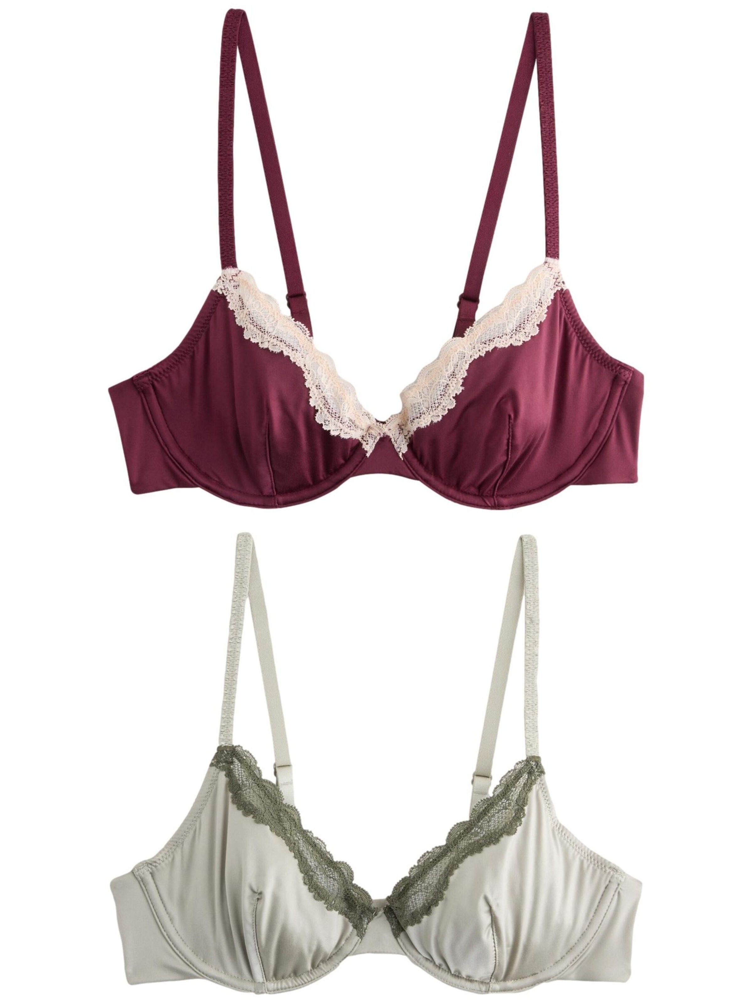 Next Nedrček | svetlo zelena / bordo barva, Prikaz izdelka