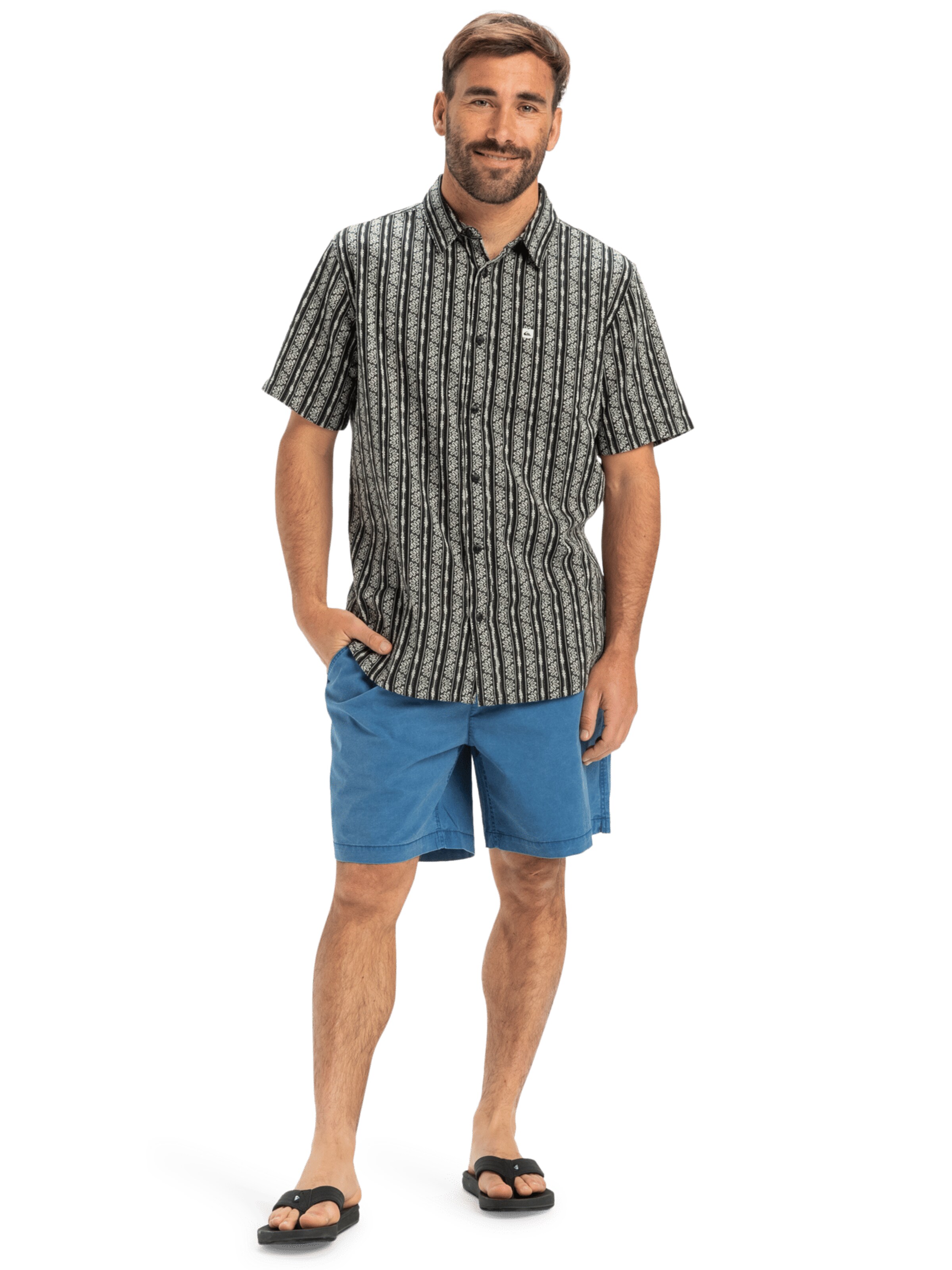 QUIKSILVER Regular fit Overhemd 'Street Way' in Zwart