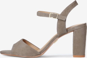 Kazar Strap Sandals in Grey: front