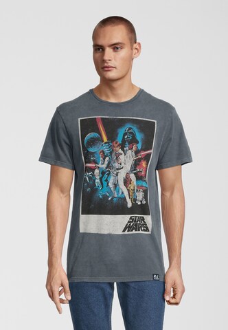 Recovered Shirt 'Star Wars Classic New Hope' in Grijs: voorkant