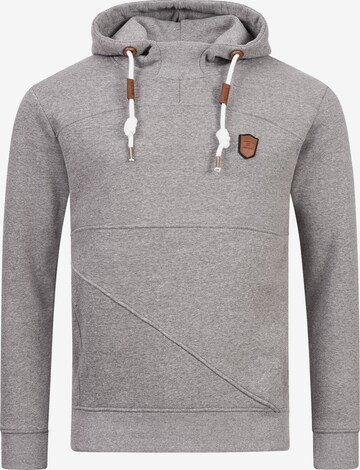 INDICODE JEANS Sweatshirt 'Meza' in Grijs: voorkant