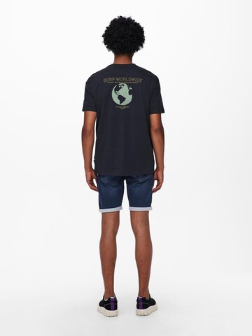 T-Shirt 'ADAM' Only & Sons en bleu