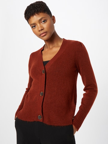 VILA Knit Cardigan 'Eshy' in Red: front