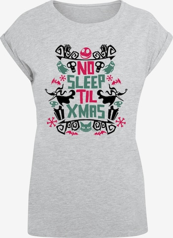 ABSOLUTE CULT T-Shirt 'The Nightmare Before Christmas - No Sleep' in Grau: predná strana