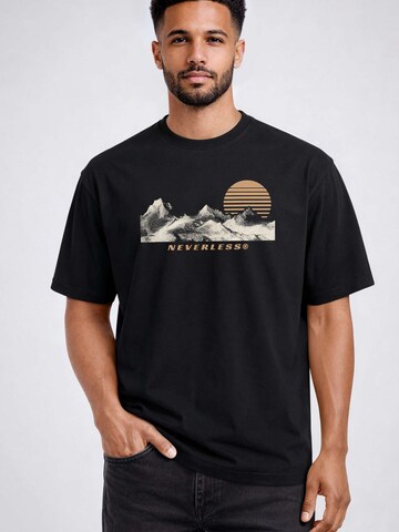 Neverless Shirt 'Berge' in Black