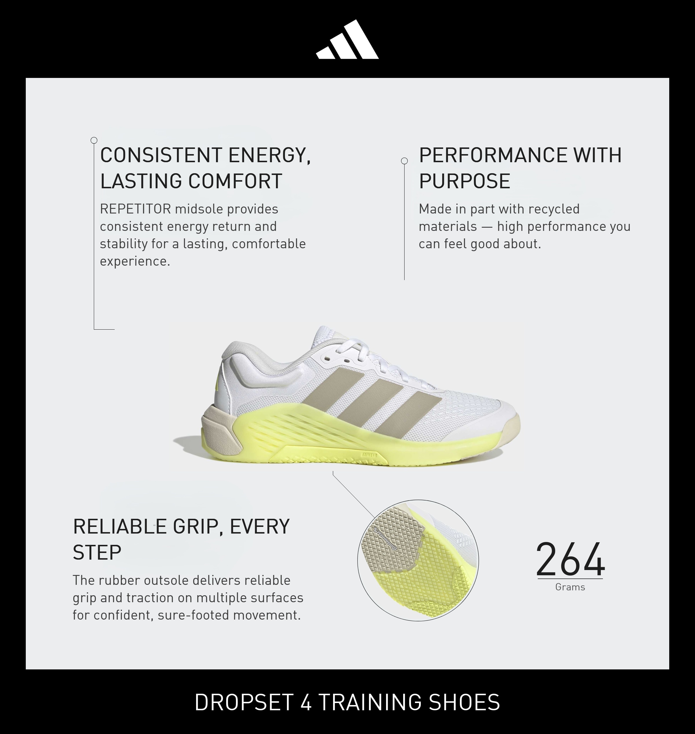 ADIDAS PERFORMANCE Sportshuh 'Dropset 4' in Weiß