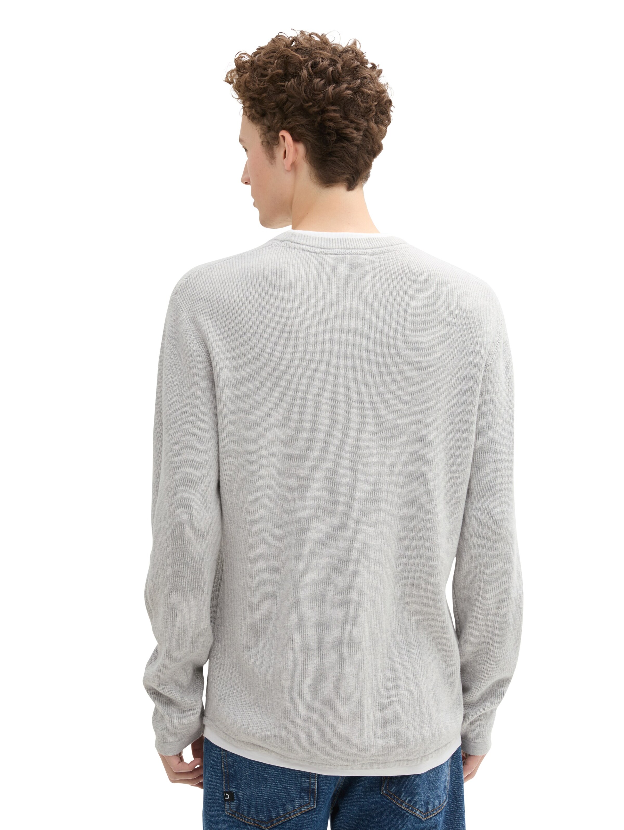 TOM TAILOR DENIM Pullover in Grau