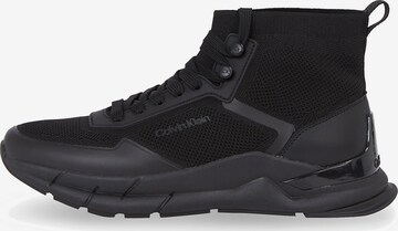 Calvin Klein High-Top Sneakers in Black: front