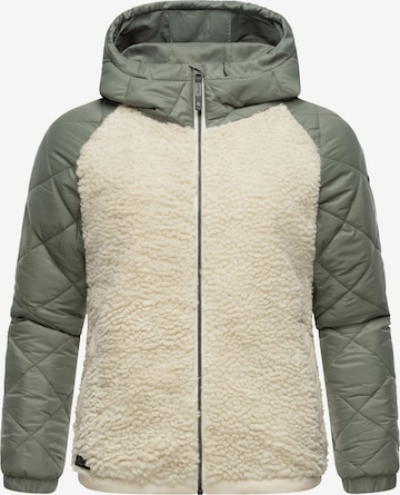 Ragwear Athletic Fleece Jacket 'Leeloo' in Beige: front