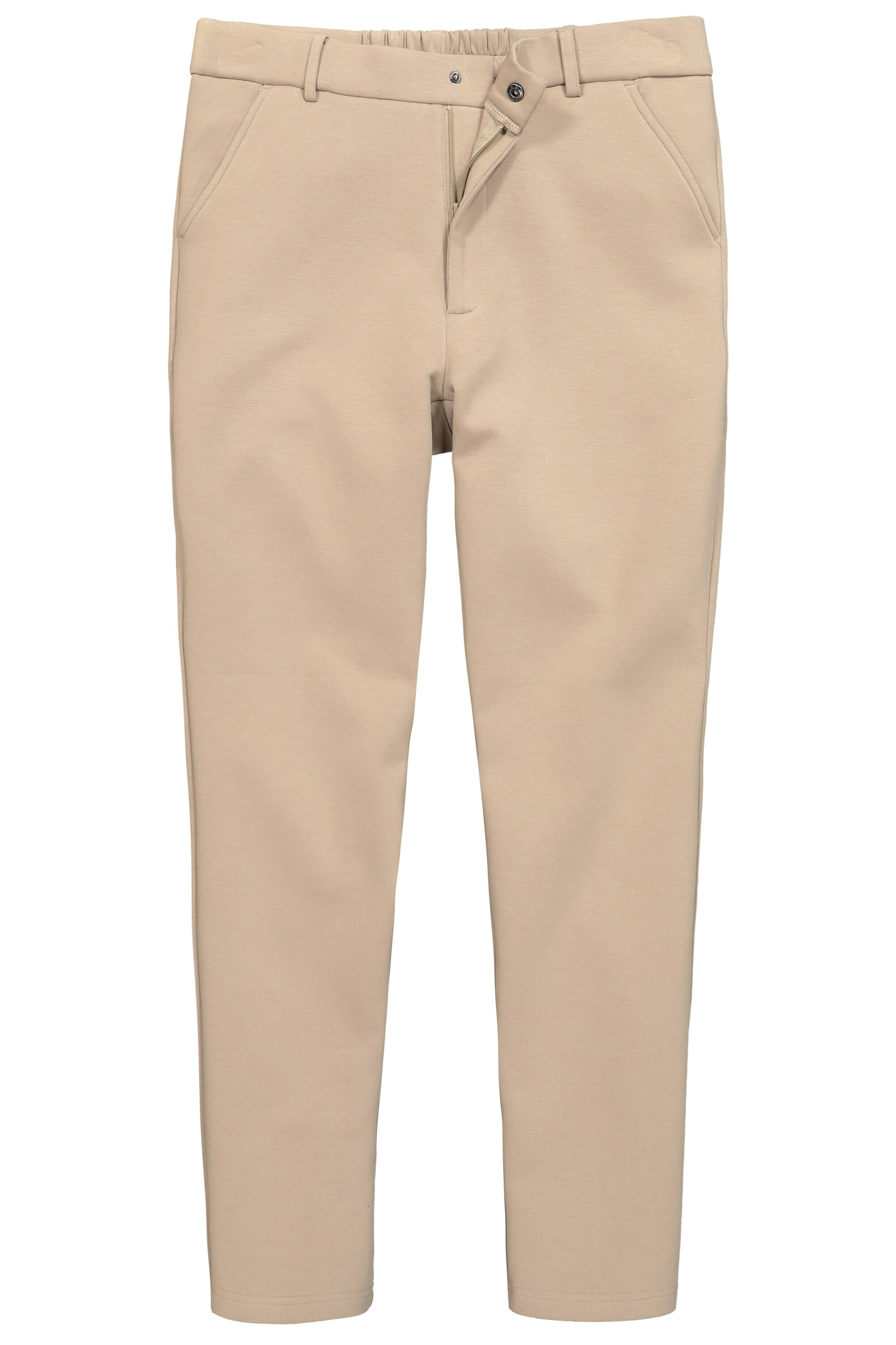 Men Plus Regular Broek in Beige: voorkant