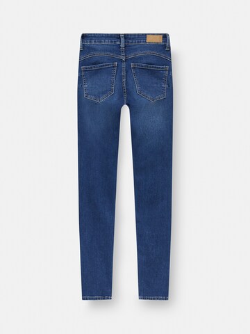 Skinny Jeans de la Pull&Bear pe albastru