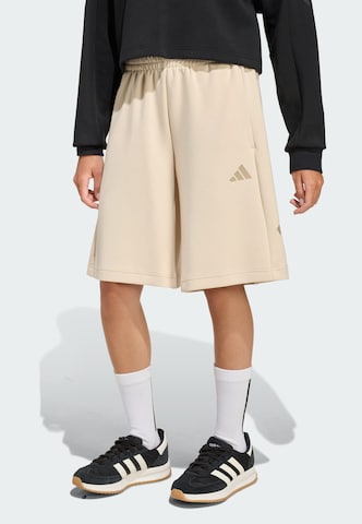 ADIDAS SPORTSWEAR Loose fit Sports trousers 'Future Icons' in Beige: front