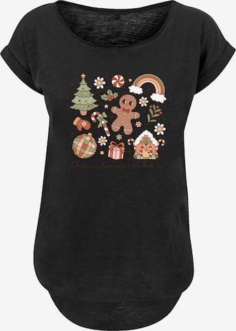 F4NT4STIC Shirt 'Christmas' in Schwarz: Vorderseite