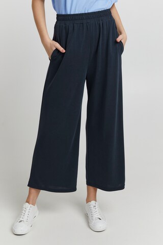 Oxmo Wide leg Pants 'OXBryndis' in Blue: front