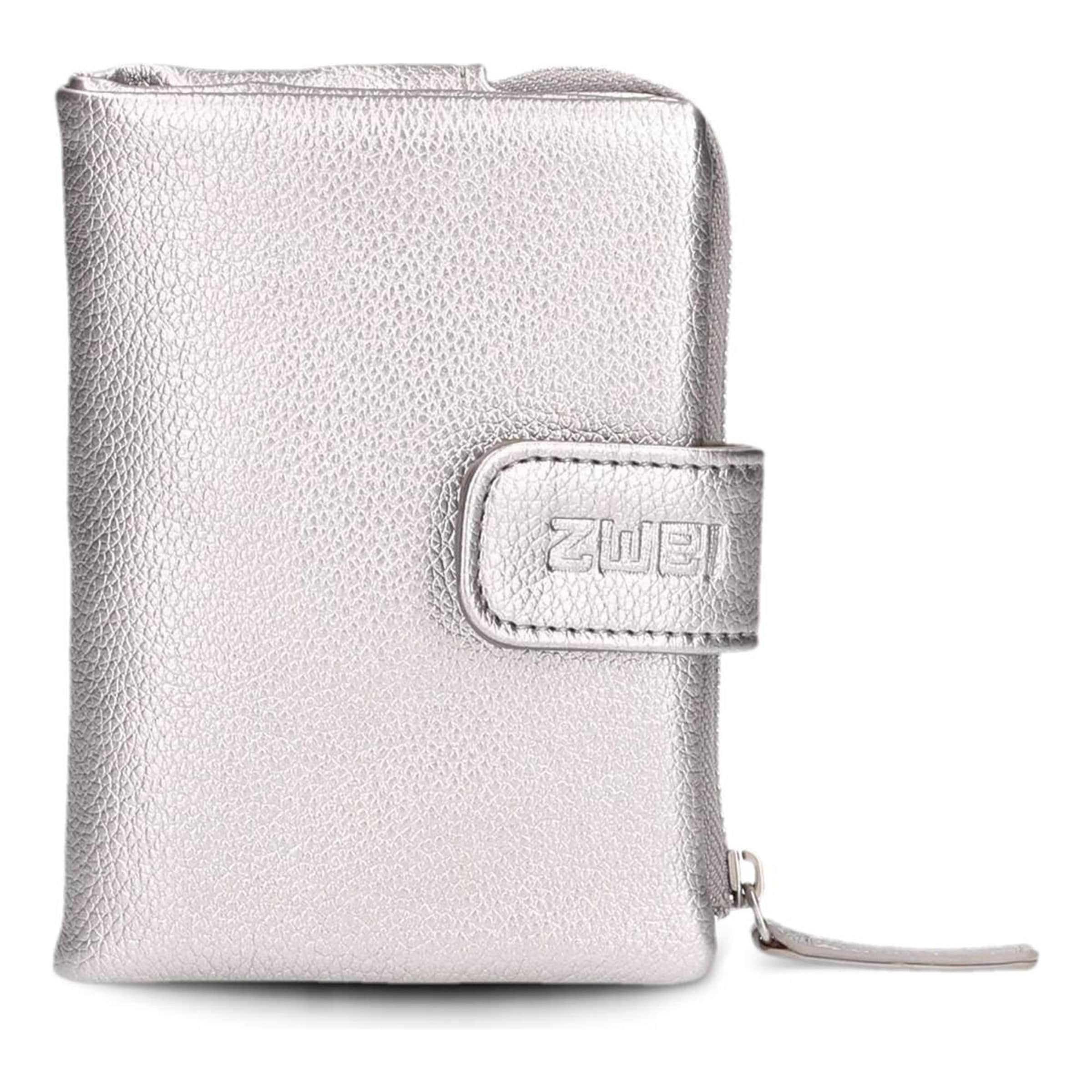 ZWEI Portemonnee 'Mademoiselle' in Zilver: voorkant