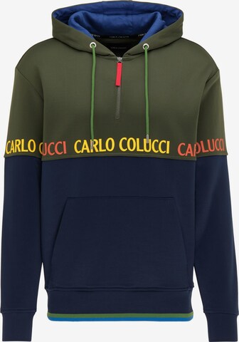 Sweat-shirt ' Carrari ' Carlo Colucci en bleu : devant