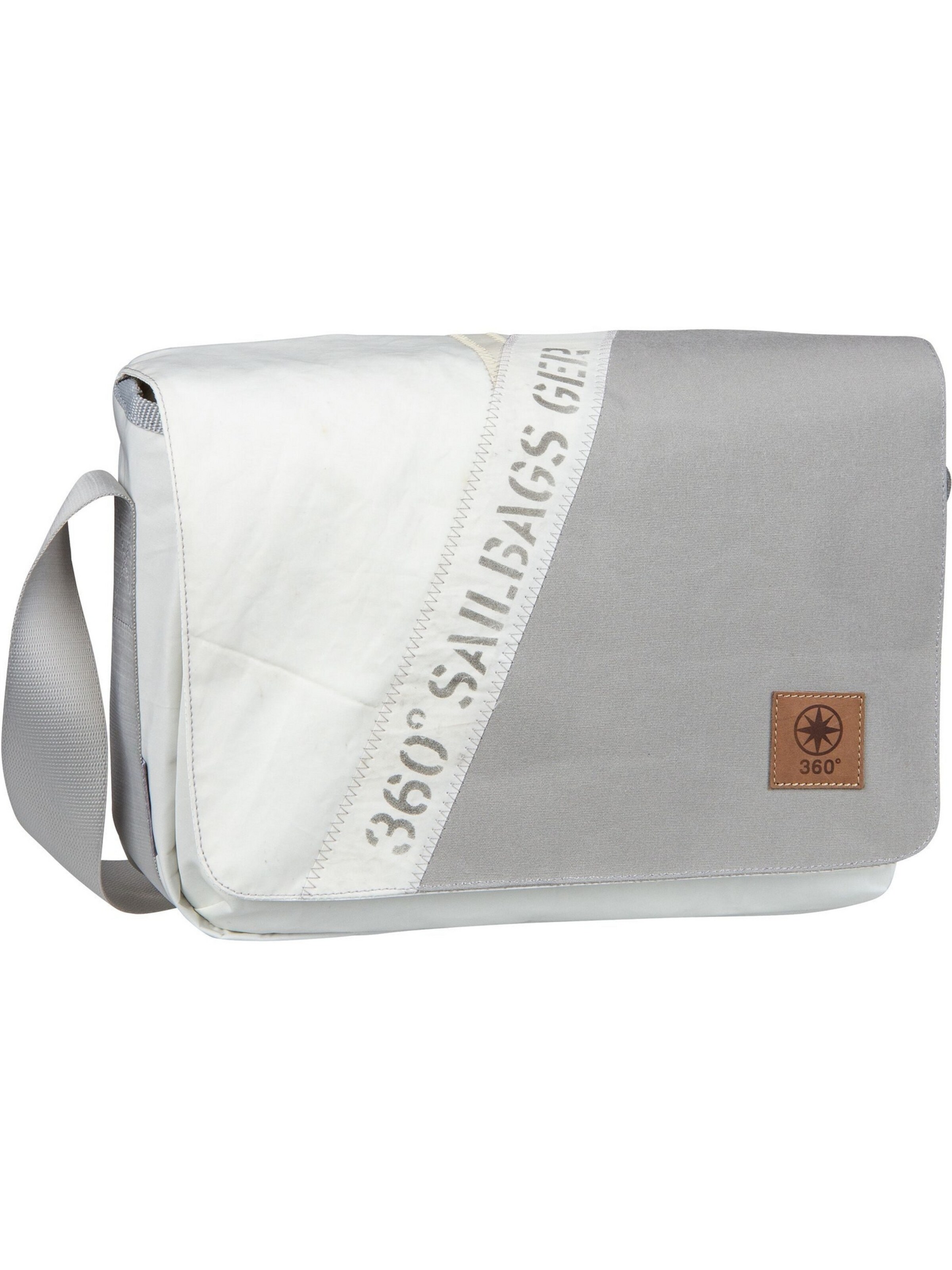 360 Grad Umhängetasche 'Barkasse Mini' in Weiß: Vorderseite