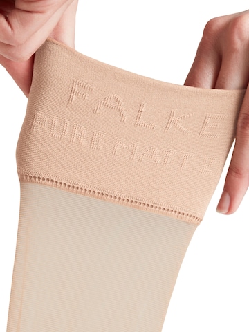 FALKE Knee High Socks 'Pure Matt' in Beige