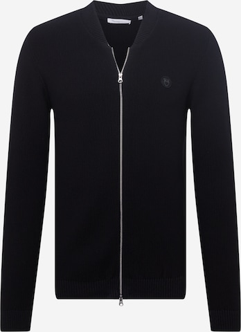 Vestes en maille KnowledgeCotton Apparel en noir : devant