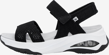 Sandales de randonnée Rieker Sport en noir : devant