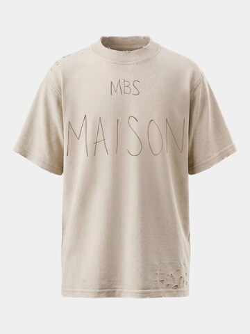 Made By Society Shirt 'EXOSKELETON T-Shirt - T37204' in Beige: front