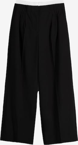 Pantalon à pince Bershka en noir : devant