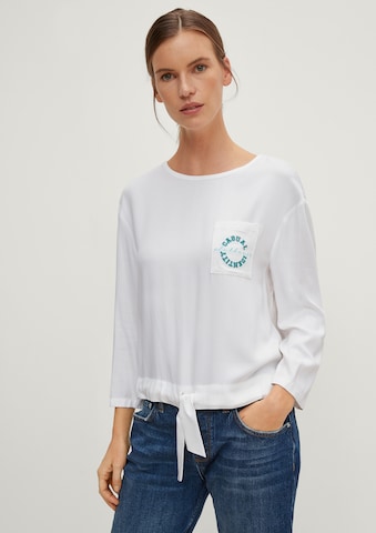 comma casual identity Blouse in Wit: voorkant