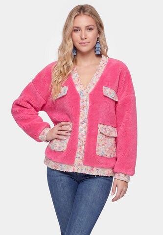 IZIA - Casaco de malha em rosa: frente