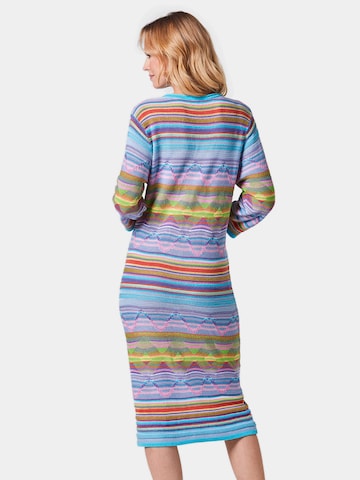Goldner Gebreide jurk in Gemengde kleuren