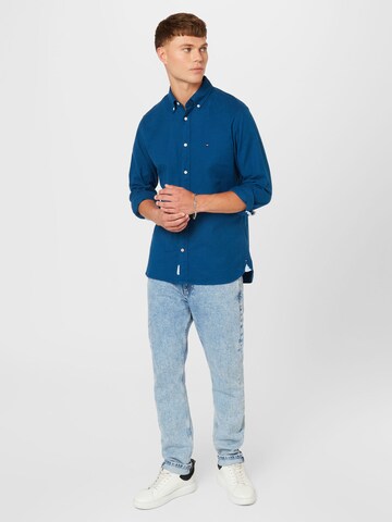 TOMMY HILFIGER Regular Fit Hemd 'Flex' in Blau