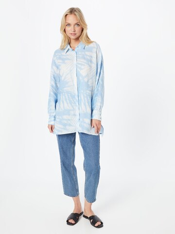 120% Lino Bluse in Blau