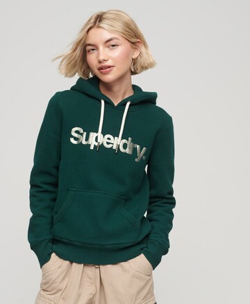 Sweat-shirt Superdry en vert : devant