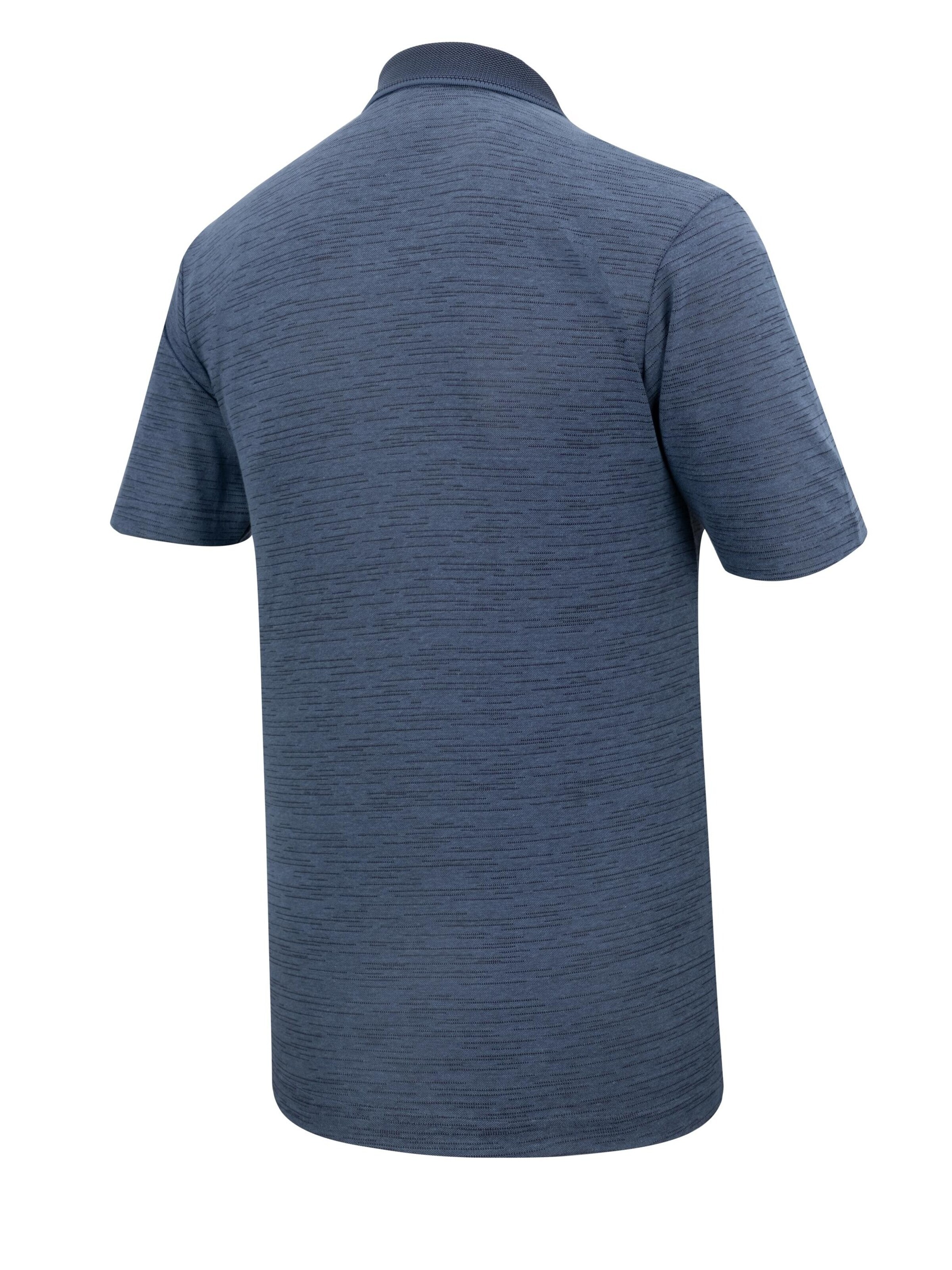 Cizgi Triko Shirt‌‌‌‌‌‌ in Blau