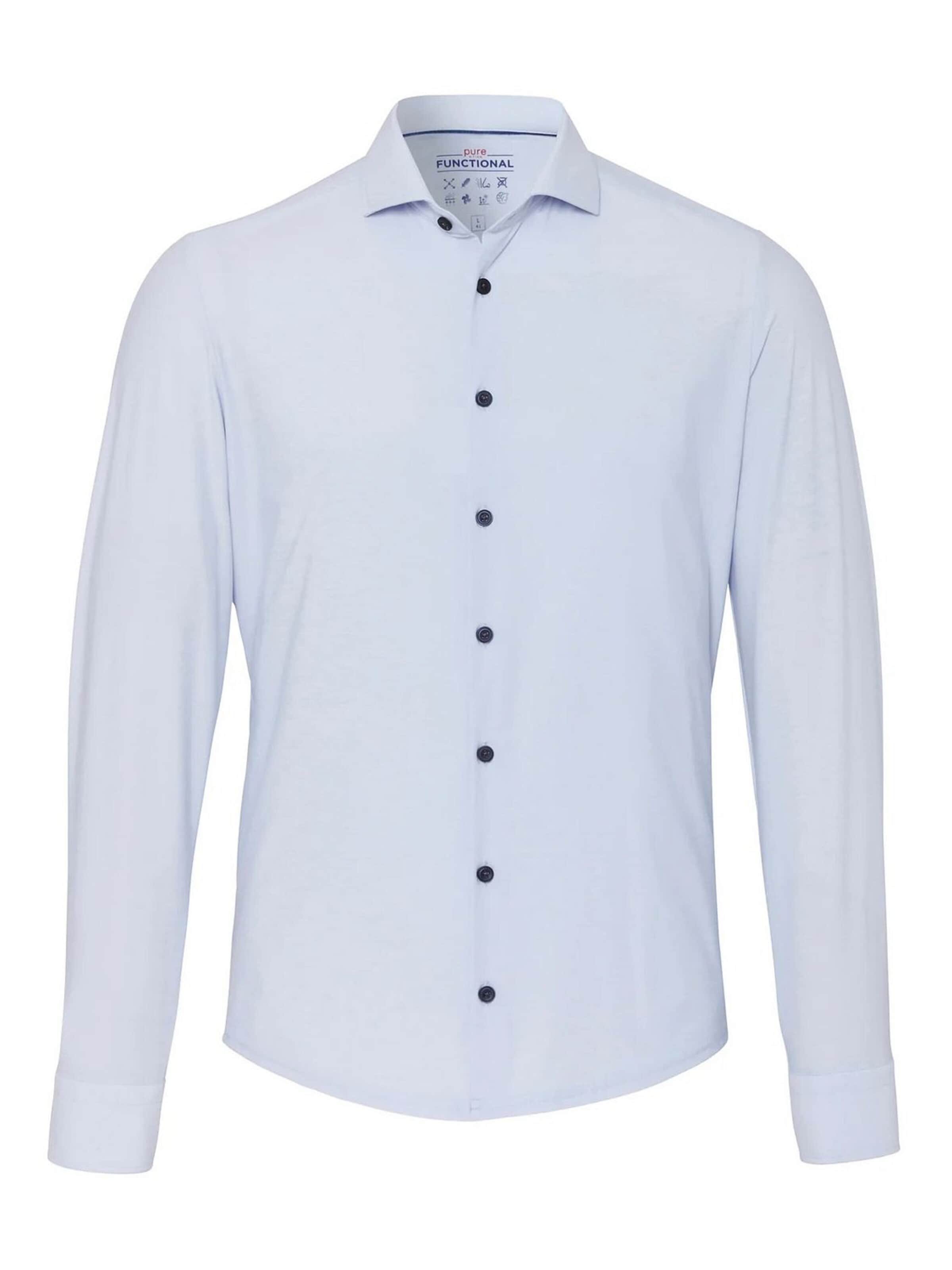 PURE Slim Fit Hemd‌‌‌‌ in Blau: Vorderseite