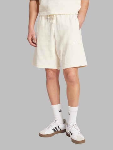 ADIDAS SPORTSWEAR Loosefit Sportovní kalhoty 'A SZN' – bílá: přední strana