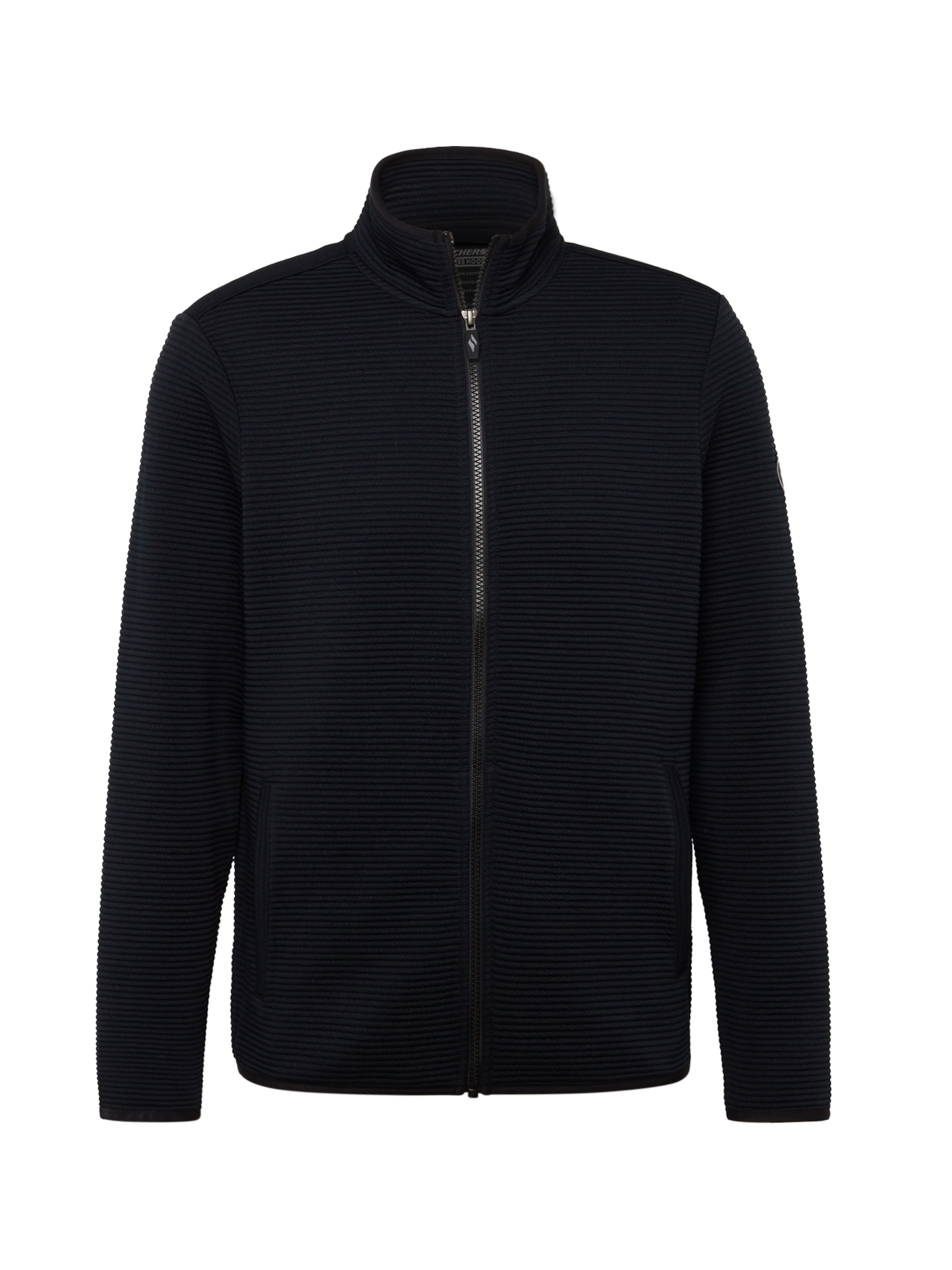 SKECHERS Urheilullinen collegetakki värissä musta: etupuoli