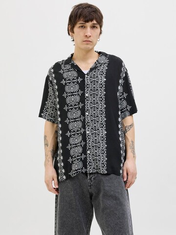 JACK & JONES Comfort fit Overhemd in Zwart: voorkant