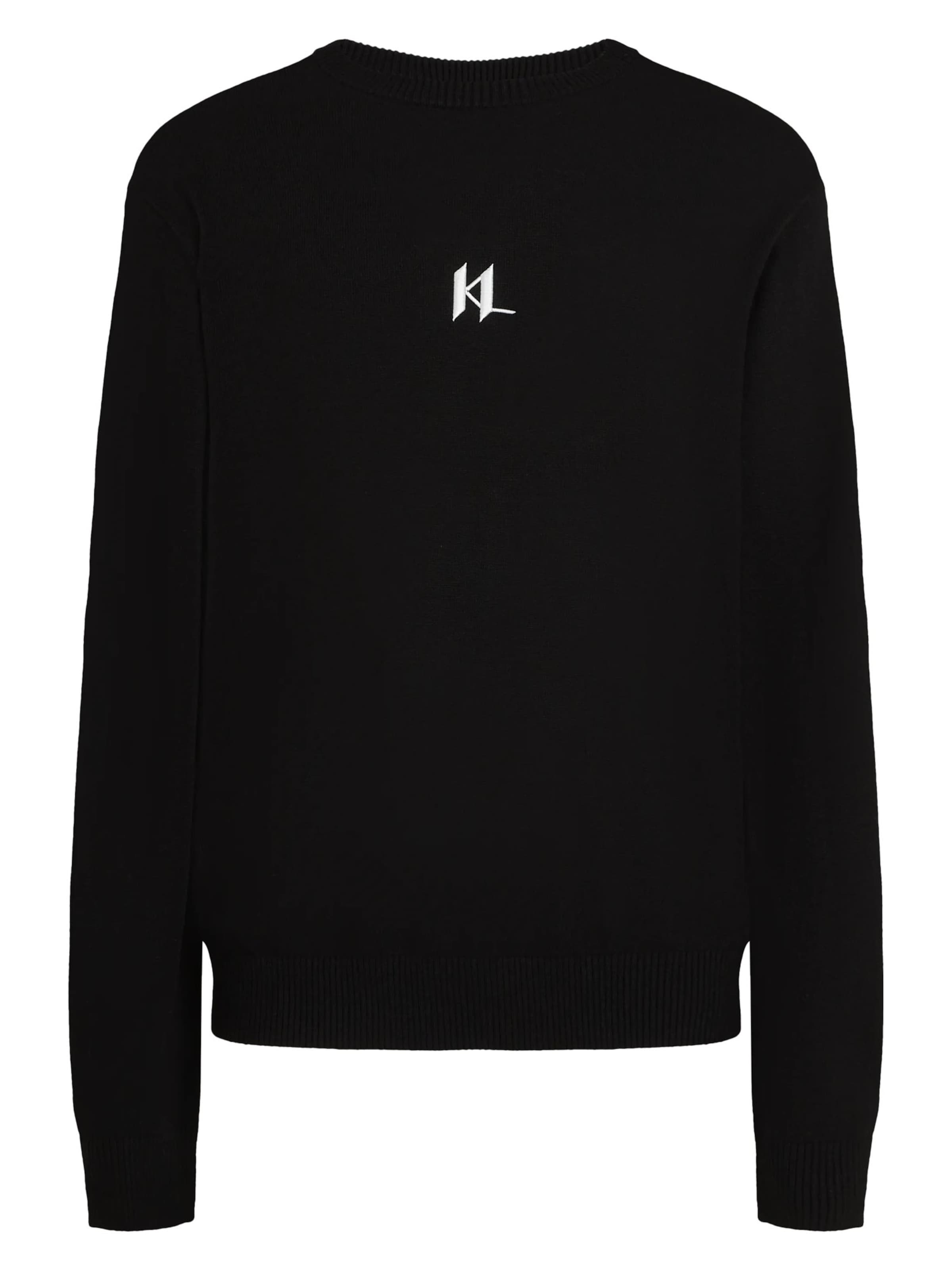 Pull-over Karl Lagerfeld en noir : devant