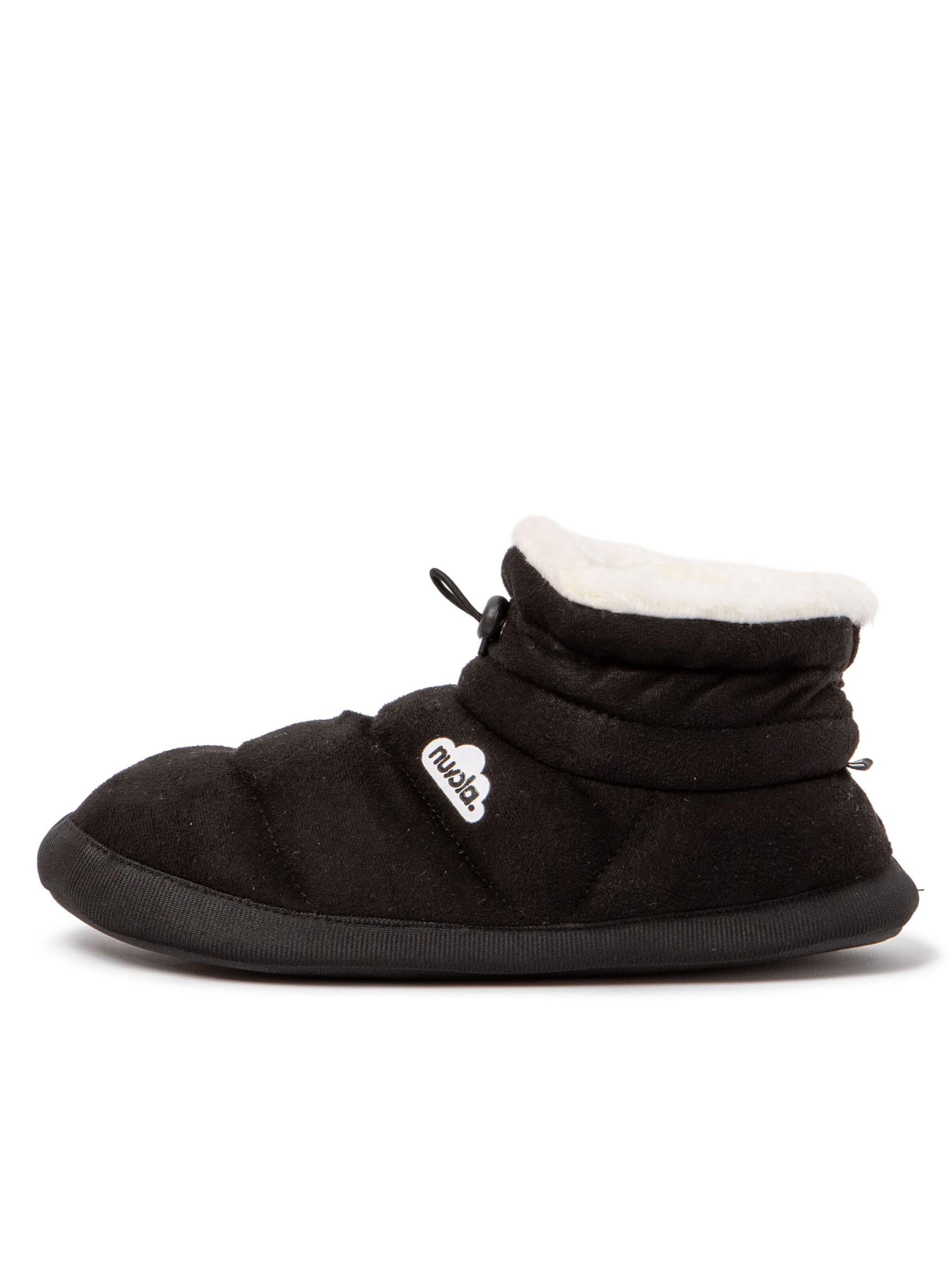 Pantoufle 'Home Velvet' Nuvola. en noir : devant
