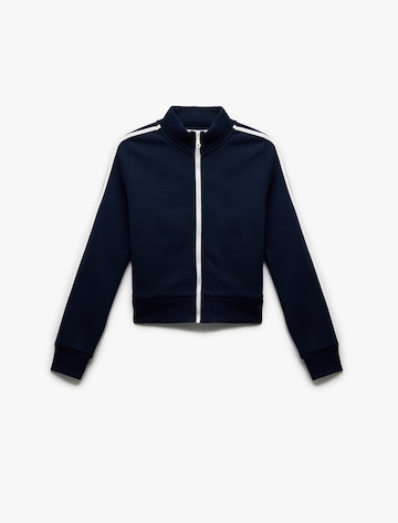 Koton Zip-Up Hoodie in Blue