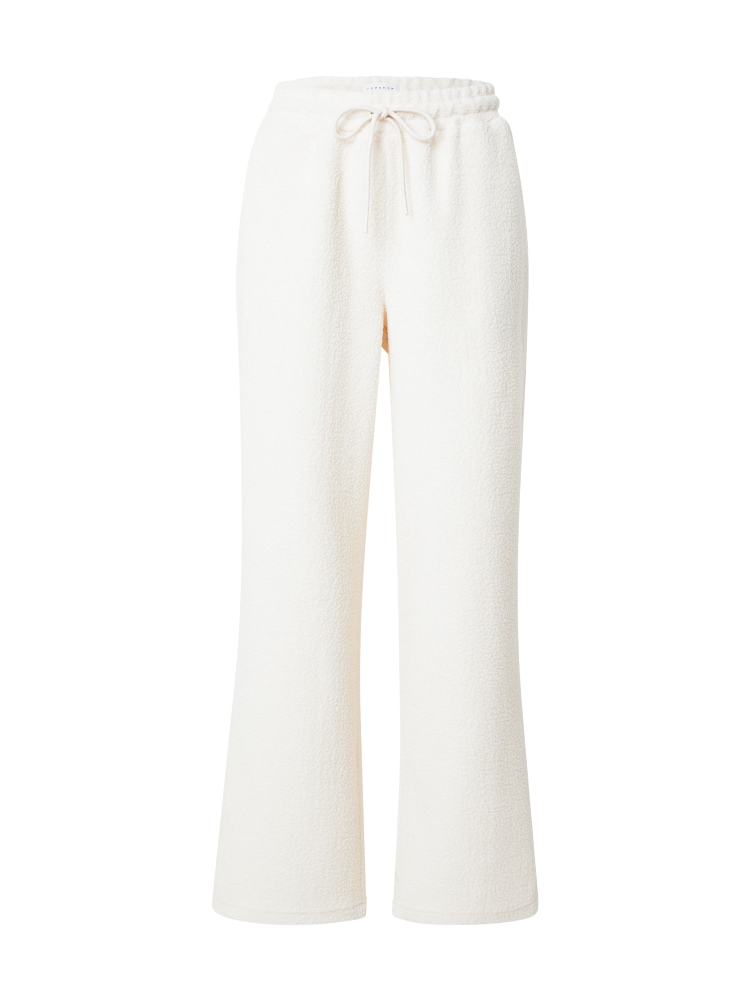 TOPSHOP - Perna larga Calças em bege: frente