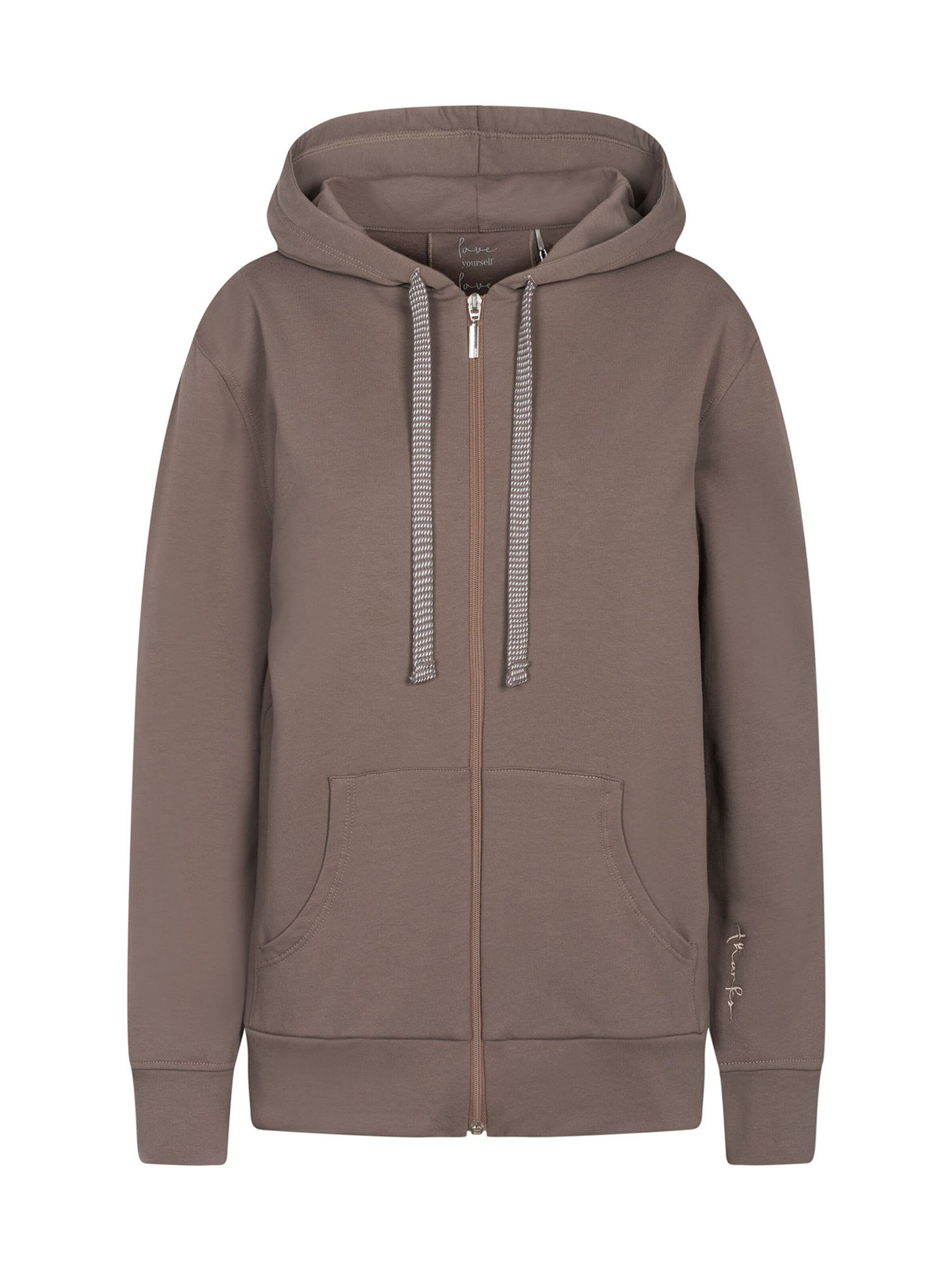 Rösch Sweatvest ' Basic Hoodie ' in Bruin: voorkant