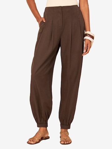 Barrel Pantaloni di love & roses in marrone: frontale