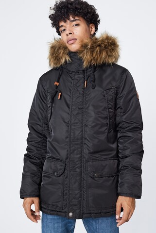 Harlem Soul Between-Seasons Parka 'Chi-Cago' in Black