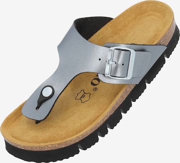 Palado T-Bar Sandals 'Kos PL Metallic' in Grey: front