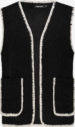 Sublevel Weste in Schwarz: Vorderseite
