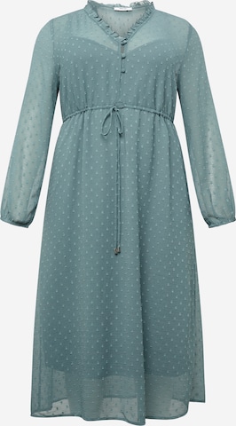 ABOUT YOU Curvy Shirt Dress 'Juliana' in Green: front