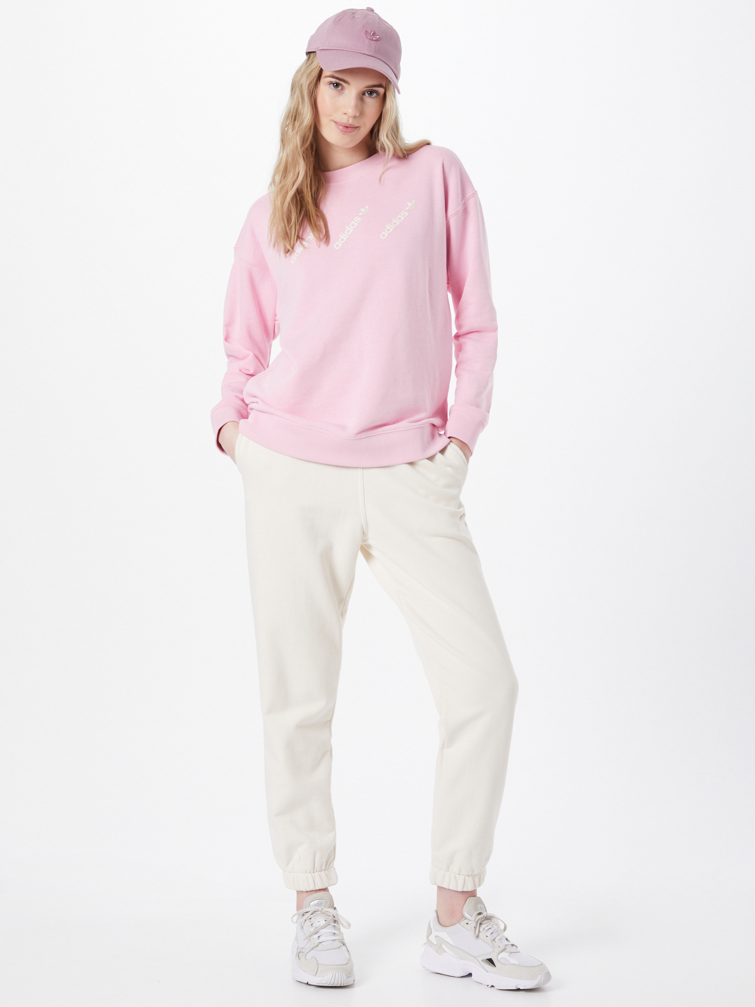 cLj1C Plus size ADIDAS ORIGINALS Bluzka sportowa w kolorze Różowym 